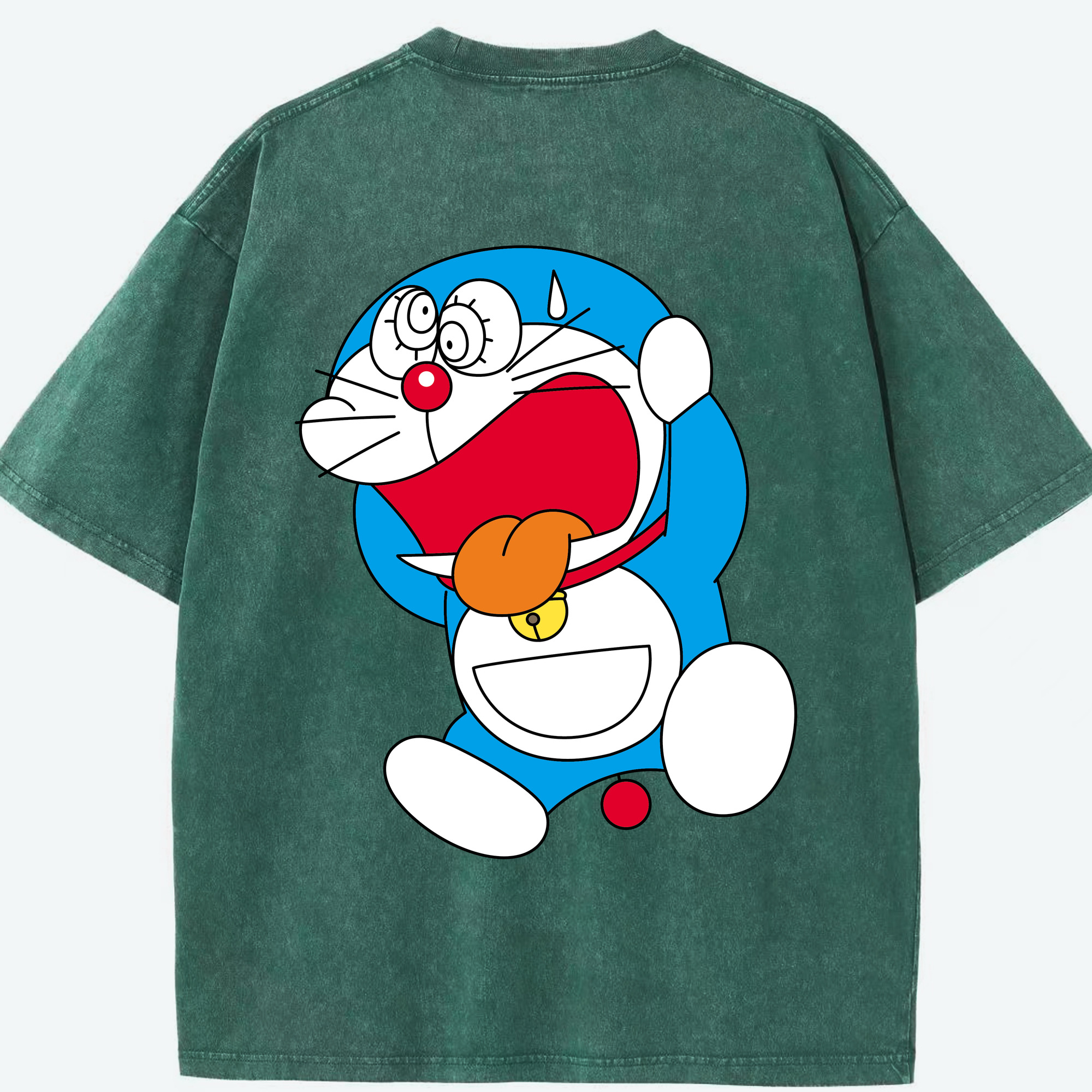 （画像用） ドラえもん Doraemon 綿100% ヴィンテージ風 半袖Tシャツ（背面プリント）